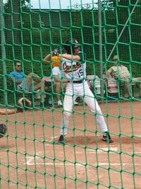 Am Schlag Cosmas Wagner, einer der jüngsten Spieler der Villingendorfer Herrenmannschaft